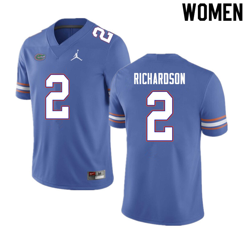 Women #2 Anthony Richardson Florida Gators College Football Jerseys Sale-Blue